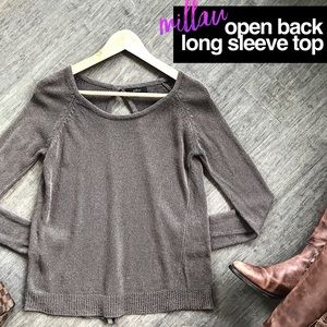 ⚡️FLASH SALE⚡️ Nordstrom Millau Open Back Long Sleeve Top